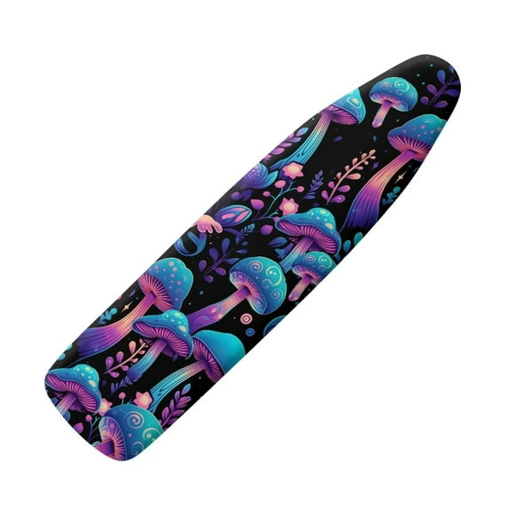 Renewold Psychedelic Mushroom Ironing Board Covers with Padding Portable Ironing Board Cover and Pad Standard Size Polyester Ironing Cover for Ironing Board