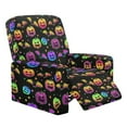 thumbnail image 1 of Renewold Pumpkin Bat Colorful Stretch Recliner Cover Universal 4 Pieces Recliner Sofa Cover Stay in Place Furniture Protector Halloween Home Decor for Pets, Dogs, Cats, Kids, 1 of 8
