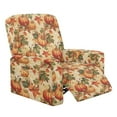 thumbnail image 1 of Renewold Pumpkin Maple Leaf Oversized Recliner Cover Anti-Slip Lazyboy Cover 4 Pieces Soft Recliner Couch Cover Stay in Place Furniture Protector Fall Decor for Reclining Chair, 1 of 8