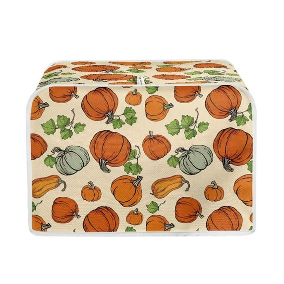 Renewold Pumpkin Toaster Cover 4 Slice Bread Toaster Oven Dustproof Cover Dirt-Resistant Wide Slot Kitchen Small Appliance Cover Fall Thanksgiving Decor