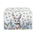thumbnail image 1 of Renewold Purple Floral Rabbit Toaster Cover for Kitchen 2 Slice Wide Slot Anti Scratch Microwave Oven Dust Cover Washable Bread Maker Cover, Easter Day, 1 of 6