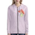 thumbnail image 1 of Renewold Purple Zip Up Hoodies for Women Youth Size 5XL , Lovely Cartoon Frog Print Tops Long Sleeves Fall Sweatshirts Durable Non-Fading Jacket Outdoor Active Wear with Pocket, 1 of 5