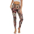 thumbnail image 1 of Renewold Red Firework Pattern Yoga Pants with Pockets for Women Stretch High Waisted Tummy Control Workout Tights Buttery Soft Graphic Leggings Sportswear Basic Pants, L, 1 of 8