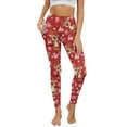 thumbnail image 1 of Renewold Reindeer Snowflake Ho Ho Red Yoga Pants with Pockets for Women Stretch High Waisted Tummy Control Workout Tights Buttery Soft Graphic Leggings Sportswear Basic Pants, S, 1 of 8