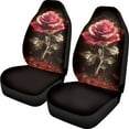 thumbnail image 1 of Renewold Rose Car Seat Covers Wear-Resistant Automotive Seat Covers & Accessories for SUV Truck Sedan Universal Bucket Seat Covers Front Seat Only Full Set of 2 PCS, 1 of 5