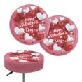 thumbnail image 1 of Renewold Round Bar Stool Cover 2 Pack Non-Slip Bar Stool Cushion Cover Vanity Seat Slipcovers for Valentine's Day Home Bar Decor 13"-15", 3D Heart Pattern, 1 of 6