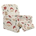 thumbnail image 1 of Renewold Santa Claus Beige Couch Cover Recliner Comfy Chair Cover for Recliner 4 Pieces Anti-Slip Single Seat Couch Slipcover Stretch Furniture Protector for Living Room, 1 of 8