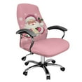 thumbnail image 1 of Renewold Santa Claus Pink Office Chair Cover Spandex Computer Desk Chair Cover Anti-slip Decorative High Back Chair Slipcover with Elastic Bottom Home Office Christmas Decor, L, 1 of 7