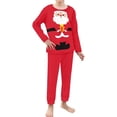 thumbnail image 1 of Renewold Santa Claus Down Pj for 11-12 Years Old Boys Girls Thermal Red Clothing Pajamas Tops Pants with Big Pocket Christmas Home Life Wear Sleepwear Outfits Shirt,Set of 2, 1 of 5
