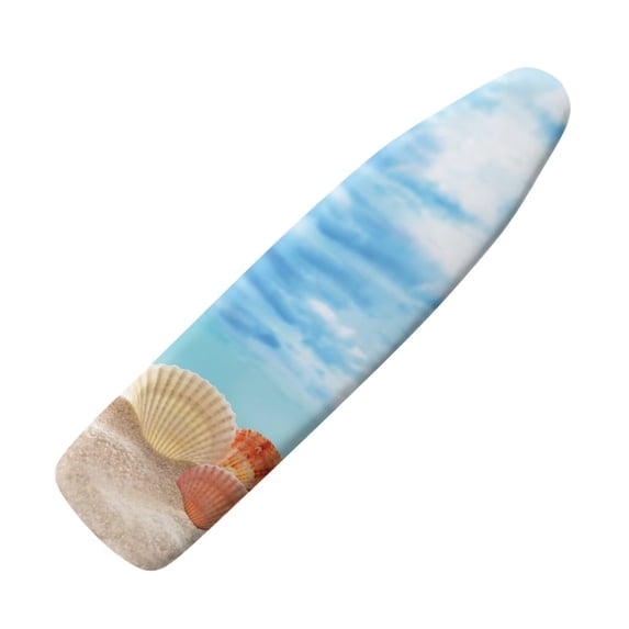 Renewold Scorch and Stain Resistant Ironing Board Cover Universal Size Ironing Accessories Shell Beach Sea Padding Ironing Board Covers with Elastic Edge
