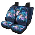 thumbnail image 1 of Renewold Sea Turtle Flower Butterfly Galaxy Car Seat Cover Full Set for Women Men, Front & Rear Car Seats Protector Vehicle Split Bench Covers, Easy to Install, 1 of 7