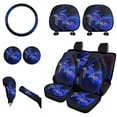 thumbnail image 1 of Renewold Sea Turtle Galaxy Black Car Seat Cover 11 PCS for Men Women Car Seat Protector with Steering Wheel Cover Headrest Cover Cup Coasters Handbrake Cover Gear Shift Knob Cover Car Coasters, 1 of 7