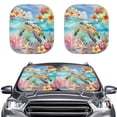 thumbnail image 1 of Renewold Sea Turtle Plumeria Starfish Car Windshield Sun Shade for Blocks UV Rays Sun Visor Protector, Auto Front Window Sunshade Car Accessories Decor, 1 of 6