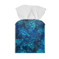 thumbnail image 1 of Renewold Sea Turtle Tissue Box Cover PU Leather Tissue Holder Square Case Bag Foldable Napkin Facial Tissue Holder Dispenser for Home Decorations,Blue, 1 of 5