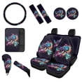 thumbnail image 1 of Renewold Sea Turtle Watercolor 12 Pieces Car Seat Cover Steering Wheel Cover, Seat Belt Strap Wrap Cover Armrest Pad Handbrake Cover Gear Shift Cover+Truck Vans Sedans Cup Holder Coasters, 1 of 7