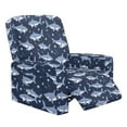 thumbnail image 1 of Renewold Shark Dark Blue Reclining Sofa Cover Breathable Couch Chair Cover 4 Pieces Stretch Recliner Chair Cover Stay in Place Lazy Boy Chair Slipcover Home Decor, 1 of 8