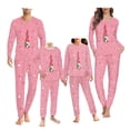 thumbnail image 1 of Renewold Size XS Women Casual Nithtwear Top & Pants Bottom with Pockets Elf Hearts Long Sleeve Sleepwear Soft Pj Set of 2 Christmas Family Pajamas Matching Sets,Pink, 1 of 5