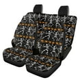thumbnail image 1 of Renewold Skeleton Pumpkin Bat Car Seat Cover for Women Men, Non-Slip Front and Rear Split Bench Protector Funny Halloween Auto Accessories Universal Fit Most Vehicles, 1 of 7