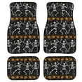 thumbnail image 1 of Renewold Skeleton Pumpkin Bat Front and Rear Car Floor Mats 4 Pieces Halloween Auto Carpet All Weather Protection Non-Slip Rubber Backing Universal Fit for Car Truck Sedan SUV, 1 of 7