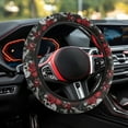 thumbnail image 1 of Renewold Skull Bat Rose Steering Wheel Cover for Car SUV Truck Van, Universal 15 Inch Auto Accessories Halloween Decor Interior Accessories for Women Men, 1 of 6