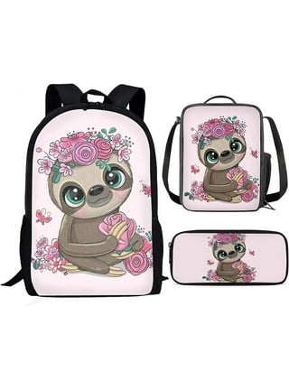 Wamika Summer Tropical Sloth Floral Backpack for Kids Girls Boys Funny  Animal Palm Leaf Bookbag Daypack with Chest Strap Mini Elementary School  Bags