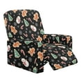 thumbnail image 1 of Renewold Snowman Gingerbread Man Tree Stretch Recliner Couch Cover Heavy Duty Reclining Chair Cover 4 Pieces Lazy Boy Recliner Chair Slipcover Thick Christmas Furniture Protector, 1 of 8