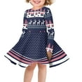 thumbnail image 1 of Renewold Soft Skater Dress Christmas Aztec Ethnic Long Sleeve Crew Neck Midi Dresses Size 3XL Girls Reindeer Xmas Trees Winter Swing Twirl Dress Clothes, 1 of 3