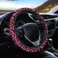 thumbnail image 1 of Renewold Soft Stretchy Steering Wheel Cover for Women Men, Universal Fit for Sedans SUV, Anti-Slip and Washable, Leopard Print Pink, 1 of 6