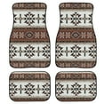 thumbnail image 1 of Renewold Southwest American Tribal Dark Brown Car Floor Mats 4 Pieces Universal Fit Anti-Slip Front & Rear Car Carpet All Season Weather Protection Auto Decor for Sedan SUV Van Truck, 1 of 7