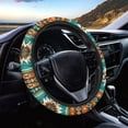 thumbnail image 1 of Renewold Southwest American Tribal Teal Car Steering Wheel Cover Universal 15 Inch Non-slip Comfortable Stretch Auto Steering Wheel Cover Auto Accessory Decoration, 1 of 6