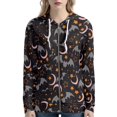 thumbnail image 1 of Renewold Stars Bats Long Sleeve Zip Up Hoodies Personalized Sweaters Y2K Jacket Halloween Streetwear Cozy Round Neck Long Sleeve Cricket Clothing Sweatshirt Size M, 1 of 6