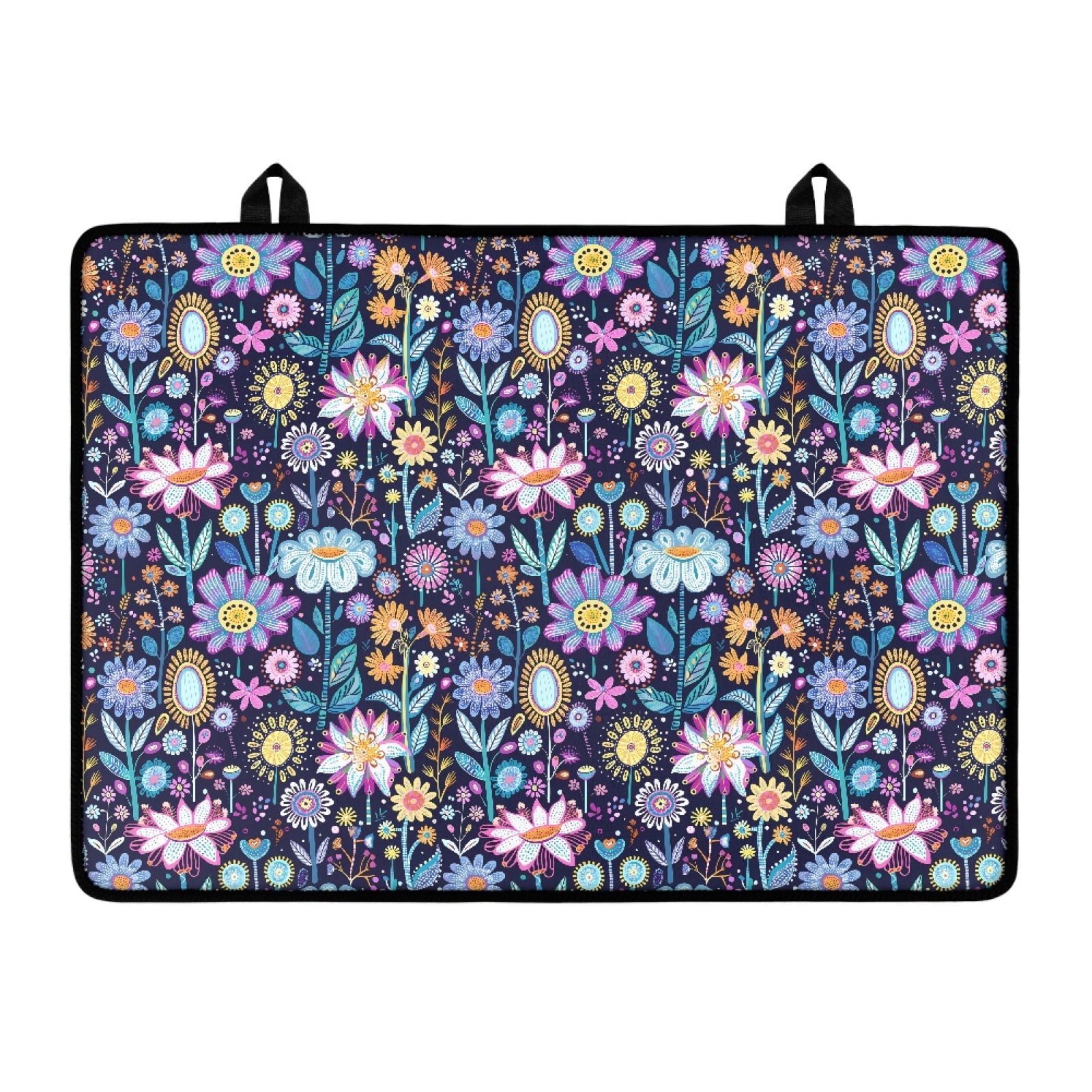 Renewold Stove Cover Glass Stove Top Cover Protector Heat Resistant Non-slip Stove Burner Cover Prevent Scratching Cooktop Mat for Kitchen Counter, Hippie Flower Lotus Violet
