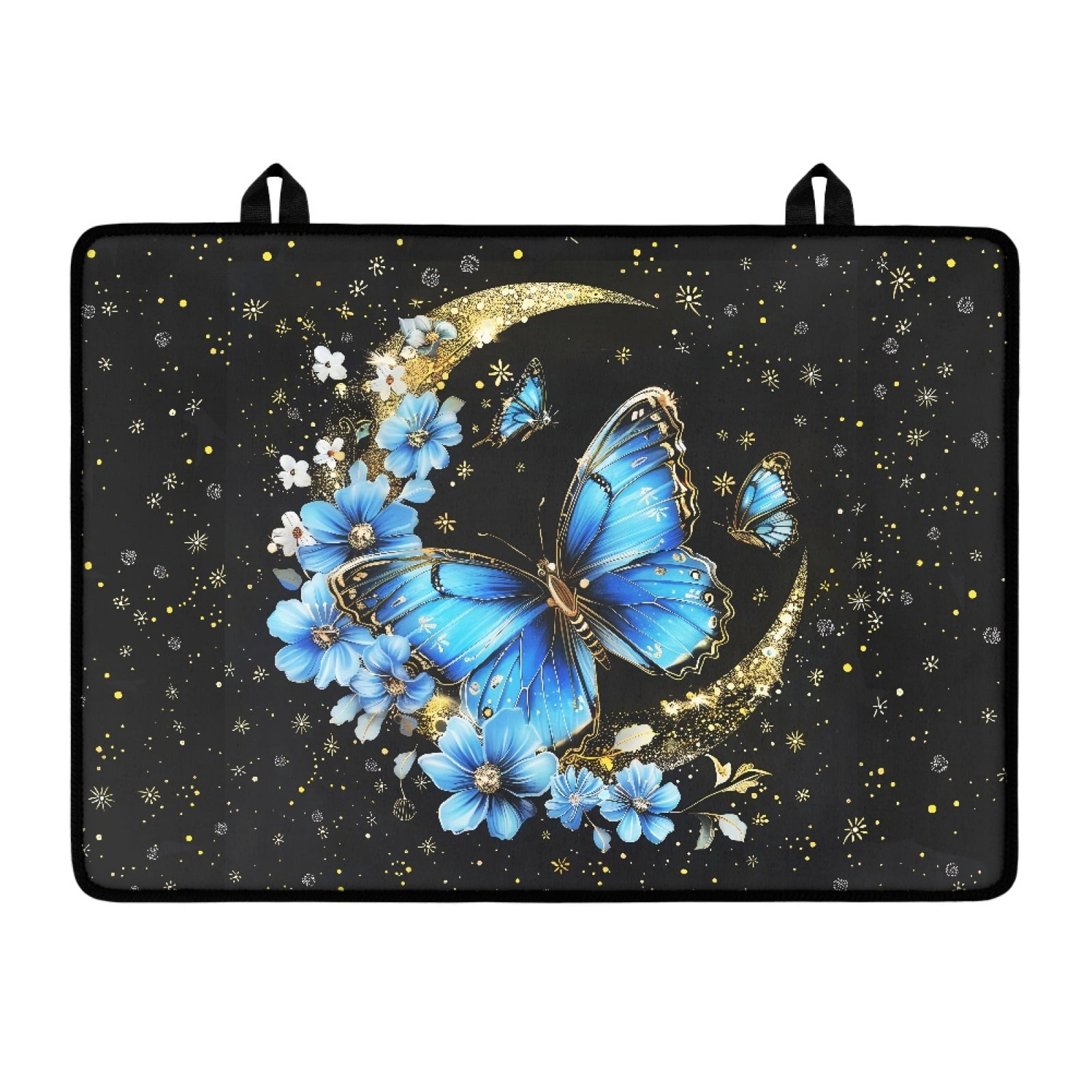 Renewold Stove Top Cover Ceramic Glass Stove Cover Mat Range Cover Versatile Oil Resistant Scratch Resistant Oven Mat Protector Expands Usable Space, Blue Butterfly Moon