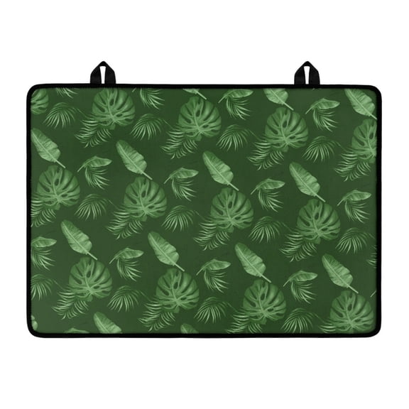 Renewold Stove Top Cover Ceramic Glass Stove Cover Mat Range Cover Versatile Oil Resistant Scratch Resistant Oven Mat Protector Expands Usable Space, Monstera Banana Leaf Green