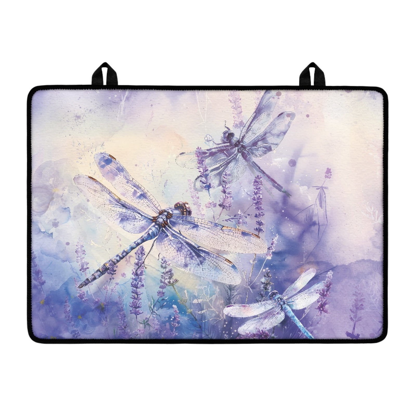 Renewold Stove Top Cover for Glass Stove Top, Ceramic Glass Stove Cover Mat Oil Resistant Prevent Scratching Oven Mat Protector Expands Usable Space, Dragonfly Lavender Violet