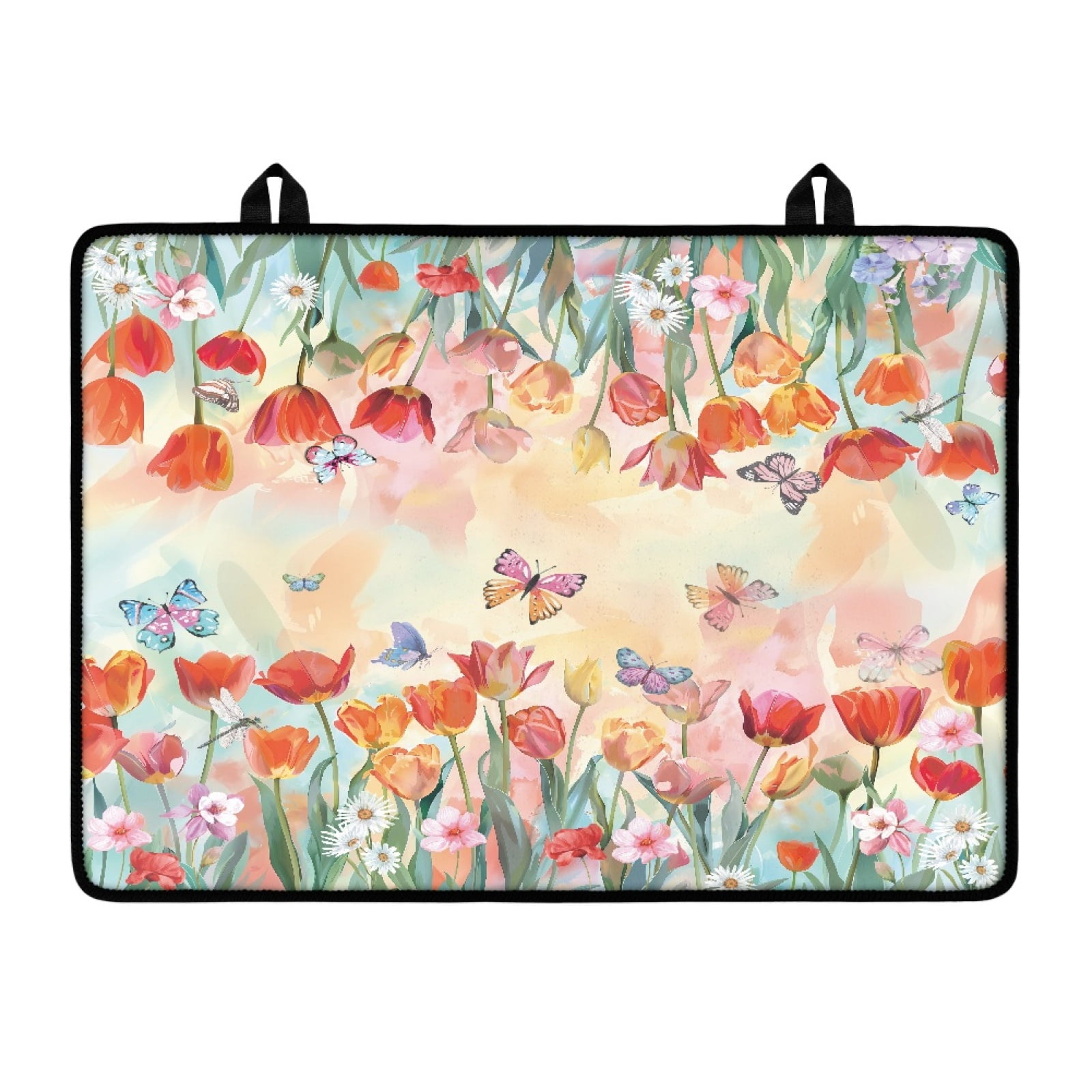 Renewold Stove Top Cover Protector for Glass Stove, Anti-slip Cooktop Mat Scratch Resistant Oven Mat Protector Range Cover Extra Kitchen Space, Butterfly Tulip Colorful