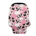 thumbnail image 1 of Renewold Stretchy Baby Car Seat Cover Carseat Canopy for Babies Universal Baby Breastfeeding Stroller High Chair Shopping Cart Cover Halloween Decor, Pumpkin Witch Hat Cat Ghost Pink, 1 of 7