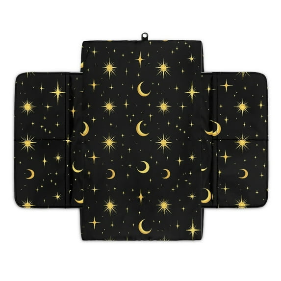 Renewold Sun Moon Star Car Center Console Armrest Cover Comfortable Armrest Seat Box Pad with Organizer Pockets Console Lid Protector Cushion Universal Fit for Most Vehicles SUVs