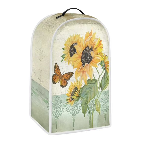 Renewold Sunflower Butterfly Blender Cover Universal Juicer Coffee Maker Cover Dirt-Resistant Kitchen Appliance Dust Cover Blender Protector