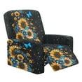thumbnail image 1 of Renewold Sunflower Butterfly Galaxy Oversized Recliner Cover Stay in Place Lazy Boy Recliner Chair Cover 4 Pieces Washable Reclining Seat Cover for Home Living Room Decoration, 1 of 8