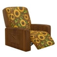 thumbnail image 1 of Renewold Sunflower Wood Grain Bee Print Stretch Recliner Couch Cover Heavy Duty Reclining Chair Cover 4 Pieces Lazy Boy Recliner Chair Slipcover Thick Soft Furniture Protector, 1 of 8