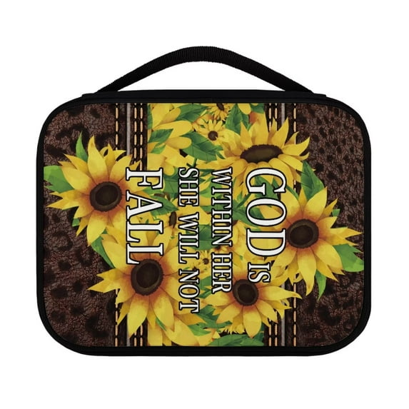 Renewold Sunflowers Bible Bags for Women Men Casual Church Bag Large Capacity Bible Bags and Totes for Bible Study, Daily Use,Commuter Christian Gifts