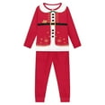 thumbnail image 1 of Renewold Thermal Pajama Set for Boys Soft Gingerbread Man Long Sleeve Tee Sweatpants 2PCS Casual Christmas Lounge Wear Jogger Walking Home Life Sleepwear Size 5-6, 1 of 5