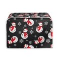 thumbnail image 1 of Renewold Toaster Cover 4 Slice Christmas Snowman Snowflake Wide Slot Toaster Bread Maker Cover Home Decoration Keep Toaster Free from Dust Fingerprint Stain Kitchen Appliance Cover, 1 of 6