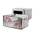 thumbnail image 1 of Renewold Toaster Oven Cover Dust Protection Easy Clean Microwave Oven Air Fryer Dust Cover Polyester Kitchen Countertop Appliance Protector, 20.5 x 16.5 x 10 Inches, Peach Blossom Wood Grain, 1 of 7