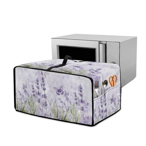 Renewold Toaster Oven Cover Stain-Resistant Air Fryer Smart Oven Protector with Storage Pockets Easy Clean Kitchen Appliance Accessories, 18.5 x 14.5 x 9 Inches, Horse Brown