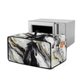 thumbnail image 1 of Renewold Toaster Oven Cover Stain-Resistant Washable Polyester Smart Oven Air Fryer Countertop Appliance Protective Case Home Kitchen Decor, 20.5 x 16.5 x 10 Inches, Horse Marble Black, 1 of 7