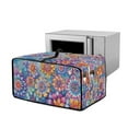 thumbnail image 1 of Renewold Toaster Oven Protector Easy Clean Microwave Oven Air Fryer Cover Dust Protection Polyester Kitchen Countertop Appliance Protector, 20.5 x 16.5 x 10 Inches, Bohemian Flower Violet, 1 of 7