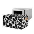 thumbnail image 1 of Renewold Toaster Oven Protector Washable Dustproof Convection Oven Air Fryer Protective Case Polyester Small Appliance Cover Home Decoration, 22.5 x 18.5 x 13 Inches, Black Cow Print, 1 of 7