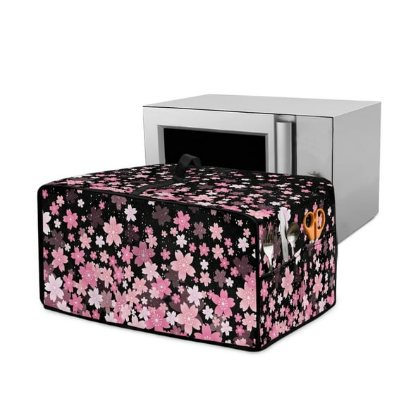 Renewold Toaster Oven Protector Washable Dustproof Convection Oven Air Fryer Protective Case Polyester Small Appliance Cover Home Decoration, 22.5 x 18.5 x 13 Inches, Cherry Blossom